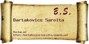 Bartakovics Sarolta névjegykártya