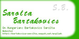 sarolta bartakovics business card